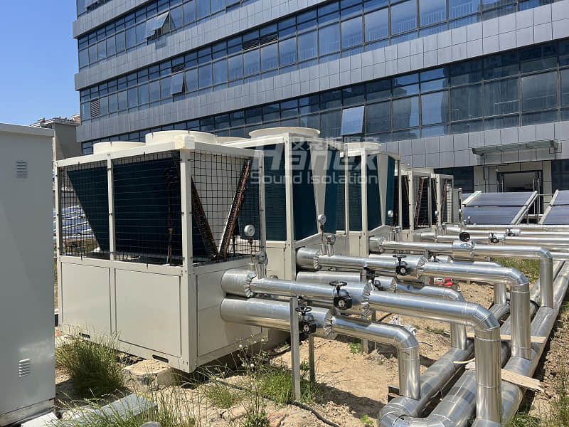 屋面空調風冷熱泵機組噪音大，影響周邊居住環境，該如何解決？